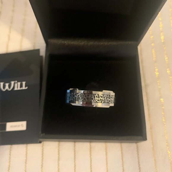 King Will The Vow Keeper Men's Tungsten Ring Size 13.5 - Picture 3 of 5